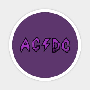 Butt-Head AC/DC Distressed - Purple Magnet